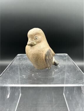 Vintage Danish Denmark Pottery Chick Bird Figurine SIGNED